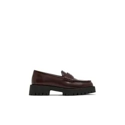 Womens Leather Langsten 622 Loafers - Wine - Size Uk 6
