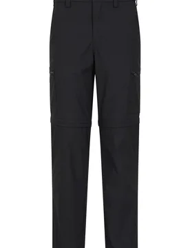 Trek Mens Long Convertible Trousers - Black - Black - Size: W28 - Mountain Warehouse - FashionsVida