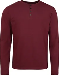 Langarmshirt für Männer bordeaux "Basic Henley" von - Männer - male