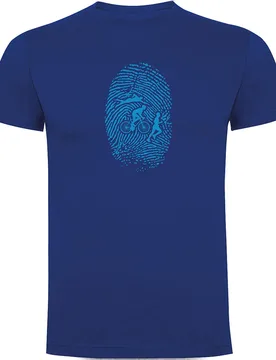 Triathlon Fingerprint Short Sleeve T-shirt Royal Blue 2XL Men - Kruskis - FashionsVida