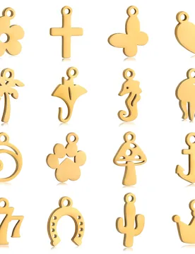 Pcs Mini Cute Coconut Tree/Seahorse/Horseshoe/Cactus Charms for Jewelry Making Tiny Stainless Steel Charm Bracelet Earrings DIY - Aliexpress - FashionsVida