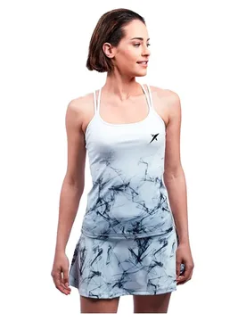 Lyra Sleeveless T-shirt Grey XL - Drop Shot - FashionsVida