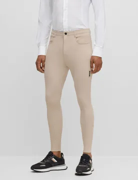 Equestrian Herren Reithose JAMES Kniebesatz, beige M - BOSS - FashionsVida