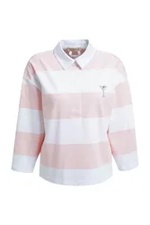 BOXY CROPPED POLO T-SHIRT BLOCKSTRI female