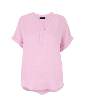 Leinenbluse rosa 46 damen