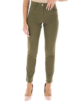 Pantalone a sigaretta VERDE OLIVA 44