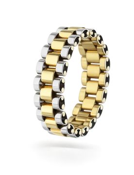 Anello Uomo Oro Bianco Giallo GL102454