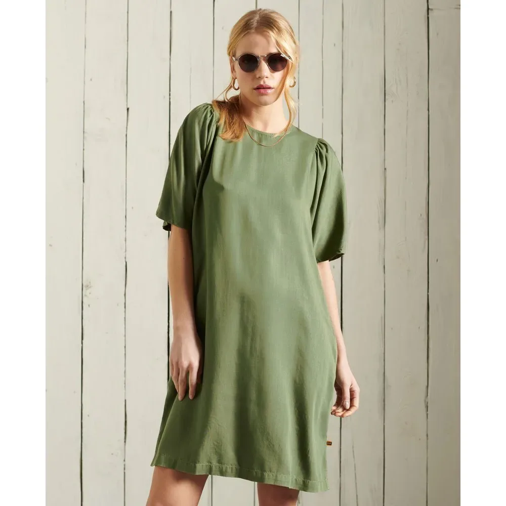 Vestito Corto A Maniche Corte Tencel Four Leaf Clover S - Superdry - FashionsVida