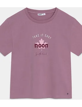 Camiseta de manga corta de mujer con estampado - Noon - FashionsVida