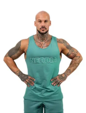 T-shirt Sans Manches Gym Strength Green 2XL - Nebbia - FashionsVida