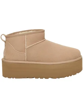 Bottines à plateforme - W Classic Ultra Mini Platform Sand en Laine - Taille 41 - Beige - Ugg - FashionsVida