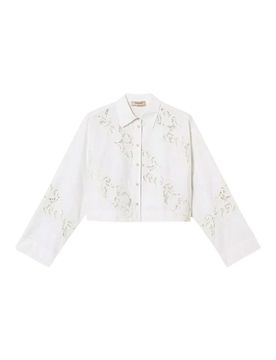 Camicia squadrata ricamata m/l