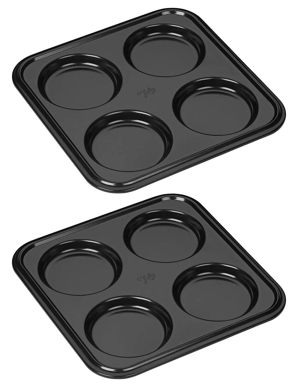 Piece Carbon Steel Yorkshire Pudding Trays Black - Tala - FashionsVida