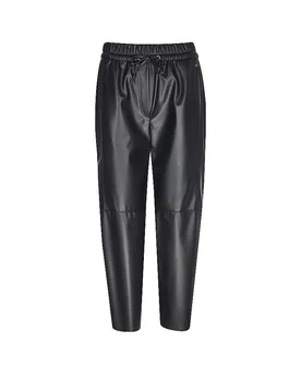 Pantalón Jogging Fit efecto piel RANCHI azul oscuro 44 - Marc cain - FashionsVida