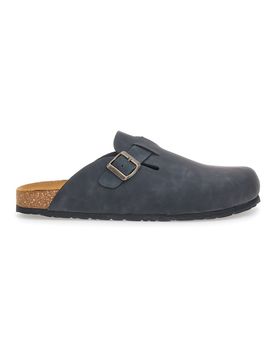 Ciabatte Chiuse Nere con Sottopiede in Pelle Made in Italy 335A013PR 42