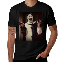 Terrifier movie horror art the clown T-Shirt Basic Short Sleeve for Men T-Shirt