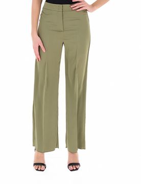 Pantalone a palazzo VERDE OLIVA 44