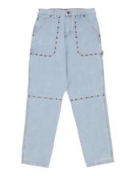 Jeans Uomo Rivets Fatigue Denim Light Blue