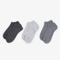 Pack Chaussettes X3 Invisibles gris 39/42