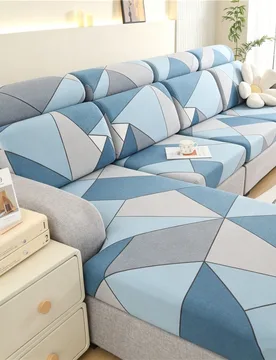 Funda de cojín de asiento de sofá con estampado elástico, Funda de sofá en forma de L, Funda de cojín de respaldo de sofá por separado, Protecto - Shein - FashionsVida