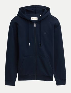 Hoodie Sweatjacke mit Logo-Print Blau S