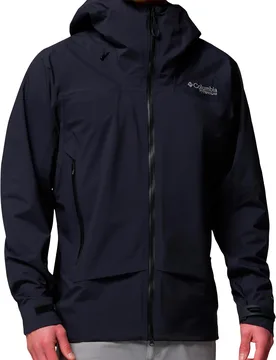 Veste de randonnée imperméable et coupe-vent en OMNI-TECH™ PRO - Saudan Pro 3L Shell Black - Taille L - Noir - Columbia - FashionsVida