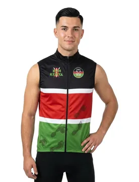 Gilet Kenya Black / Red / Green XS
