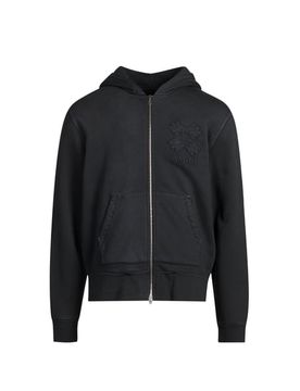Sweat droit zippé Quad en coton