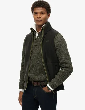 Superdry Herren Estate Fleeceweste Schwarz - Größe: Xxl - 94.99 - FashionsVida