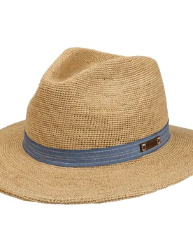Barista Crochet Traveller Raffia Hat by - nature - Female - Size: M (56-57 cm) - Stetson - FashionsVida