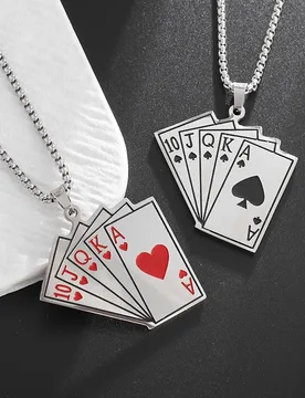 High Quality Stainless Steel Ace of Spades Playing Card Pendant Necklace for Men Women Rock Party Hip Hop Wealth Jewelry Gift - Aliexpress - FashionsVida