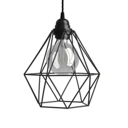 Cables Suspension Luminaire Textile Diamond 1 M Black One Size