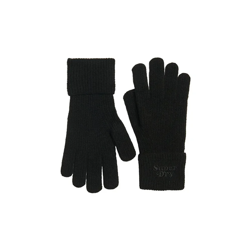 Guanti Soft Rib Black One Size - Superdry - FashionsVida