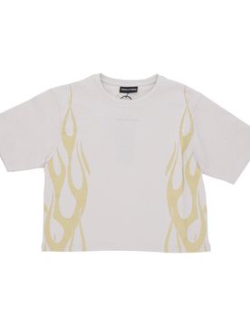 Maglietta Donna Flames Tee Grey/off White