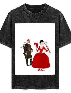Sassenach and Jamie Fraser, Outlander T-Shirt Minimalist Graphic Tee Shirt - Aliexpress - FashionsVida