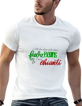 Fava Beans and a Nice Chianti Silence of the Lambs Quote T-Shirt anime tshirt man t shirt cotton T-Shirt - Aliexpress - FashionsVida
