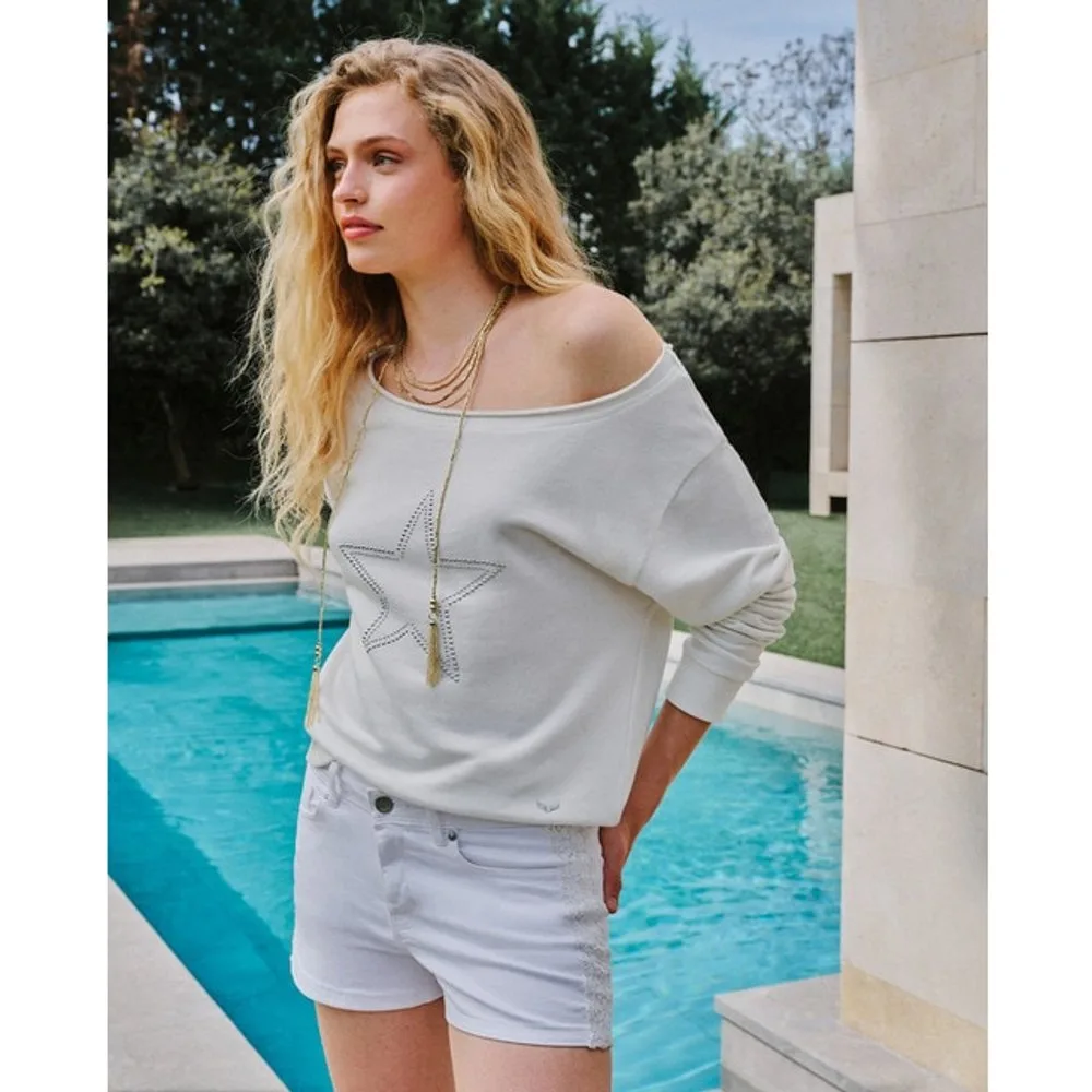 Sudadera mujer asimétrica estrella - Green Coast - FashionsVida