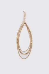 Herren 3er-Pack Gliederkette Gold