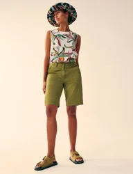 Cotton Rich Chino Shorts Green female