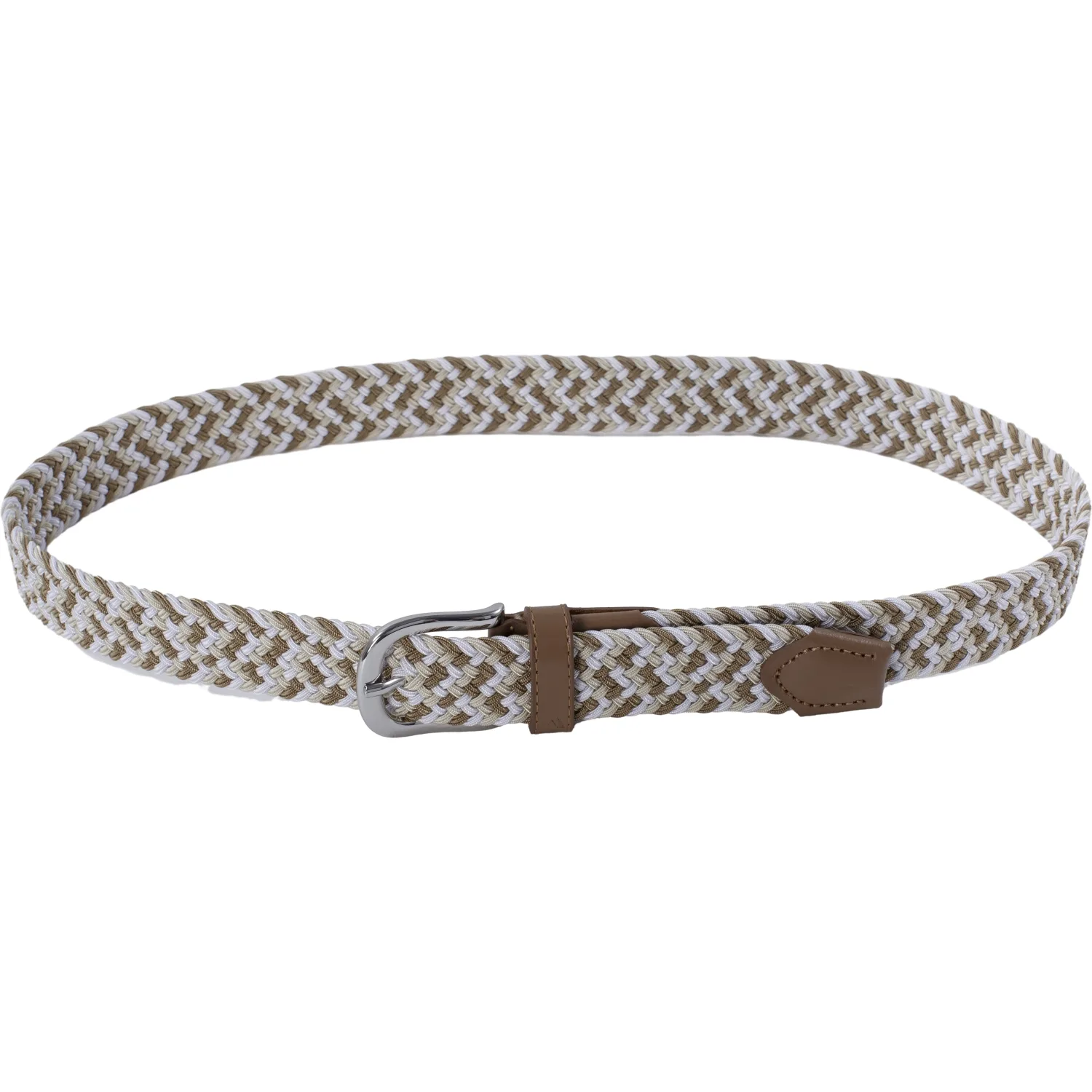 Gürtel Multicolor Braided, weiss/beige 110_cm - Alberto - FashionsVida