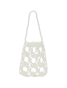 Koosh Bolso de mano blanco perla