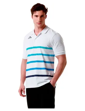 T-shirt à Manches Courtes Feystripe White / Turquoise LT / Turquoise / B L