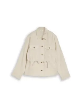 Blazer jacket with linen female