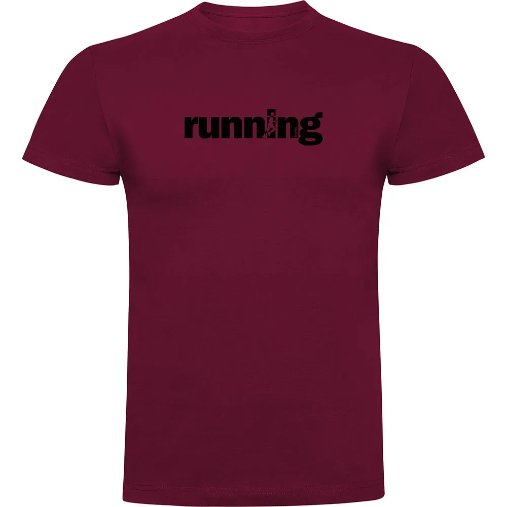 Maglietta A Maniche Corte Word Running Dark Red M - Kruskis - FashionsVida
