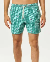 Boxer mare verde con stampa pesci