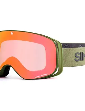 Masque De Ski Olympia + Matte Moss Green Double Orange Sintrast/ CAT1 Homme