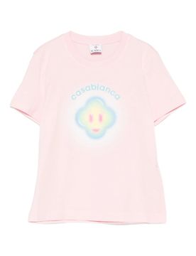 Women's Crew Neck T-Shirt with Graphic Print & Lettering Logo, 100% Cotton