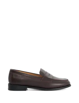Women's Wide Fit 'Ginelli' Leather Loafers in Red Size: 6 - Red - Size: 6 - Dune london - FashionsVida