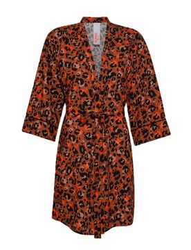 Kimono Beach Print 1664 Beige/arancio S33250