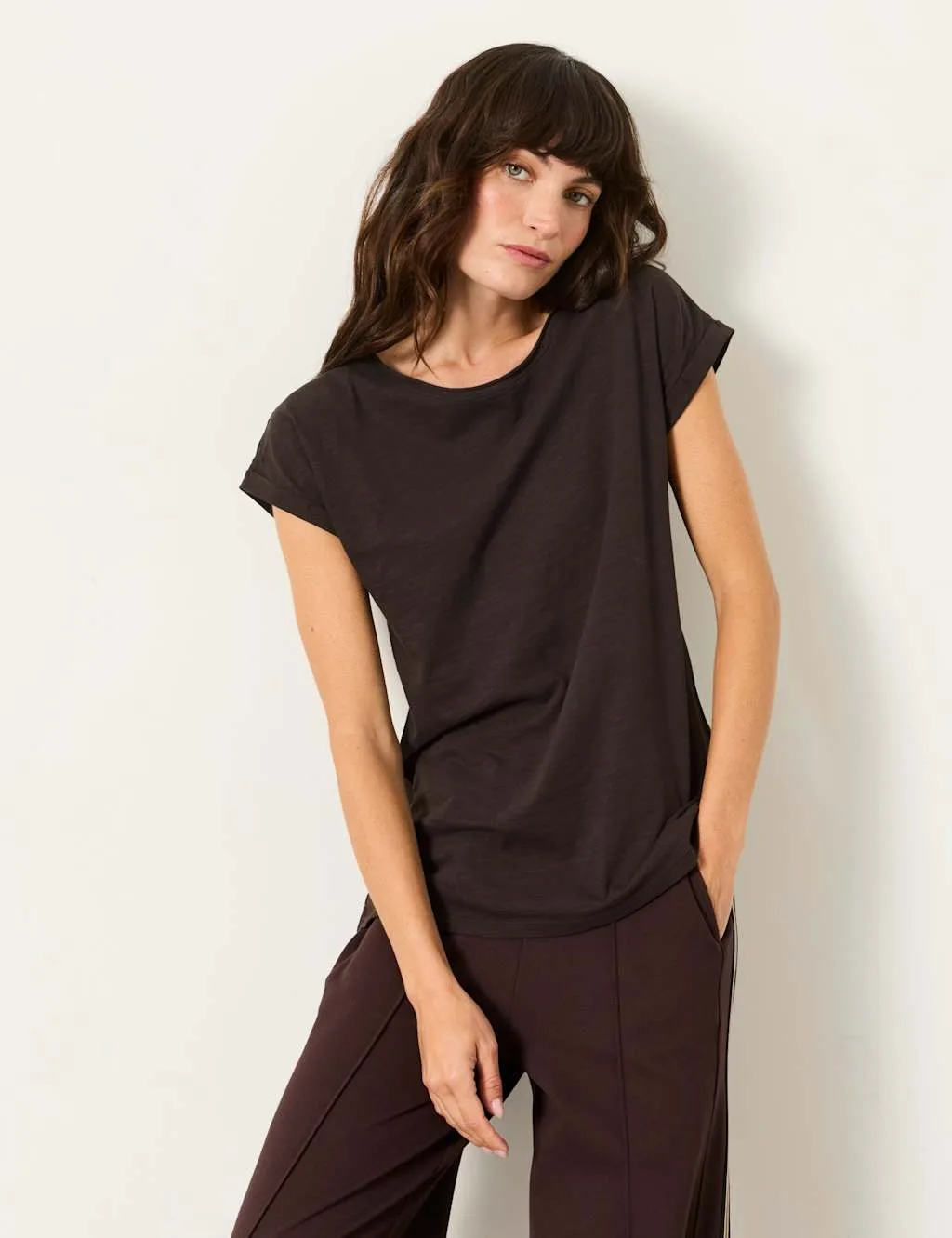 Pure Cotton T-Shirt Chocolate female - Fatface - FashionsVida